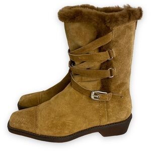 Stuart Weitzman - Criss Cross Suede Short Boot - Size 5.5 NWOT